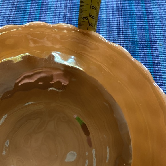 ANCHOR HOCKING/FIRE KING Peach Lustre Bubble Berry/Serving Bowl 8.25 Inches - Picture 4 of 4